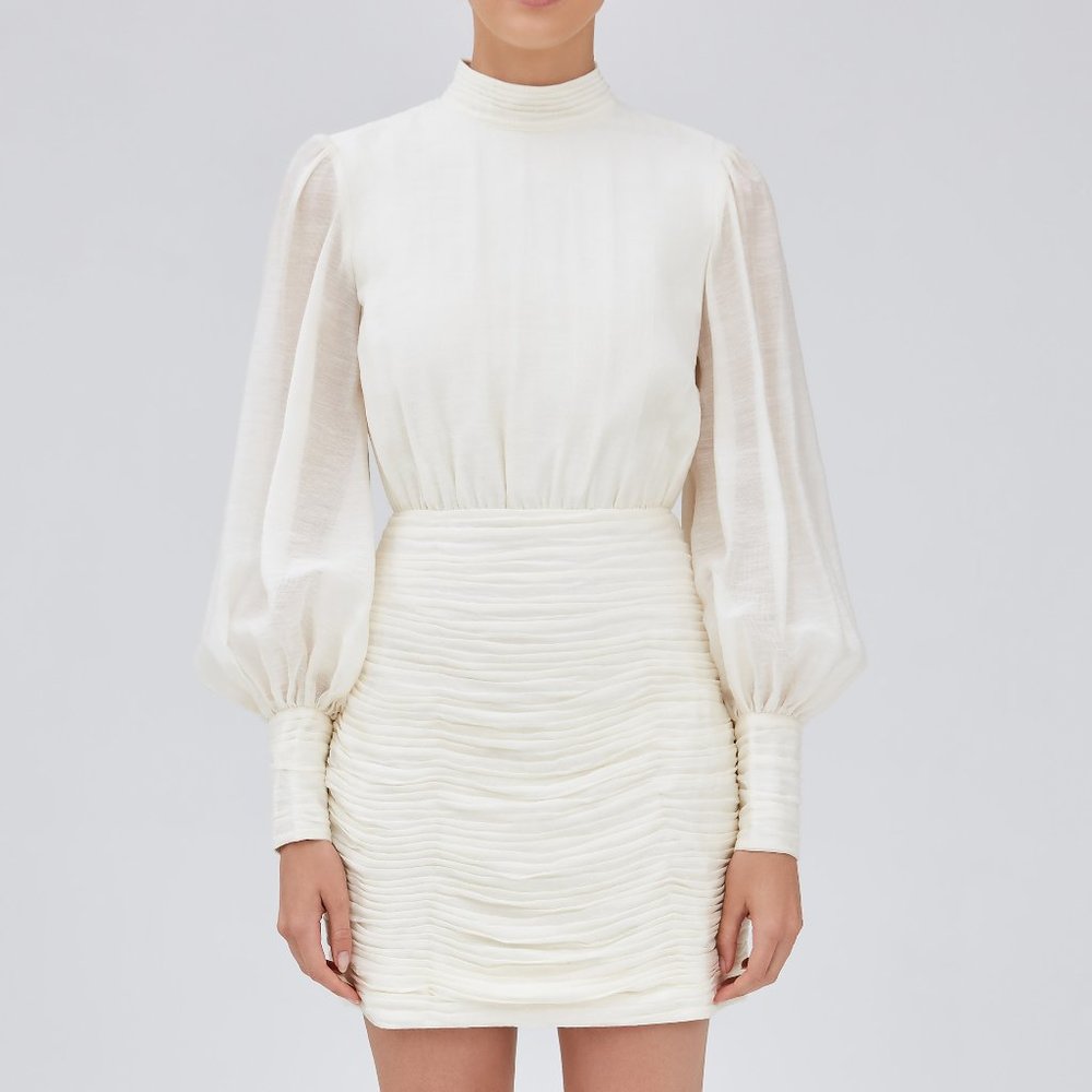 Nwt Keepsake The Label Profound Linen Ls Minidress - image 1